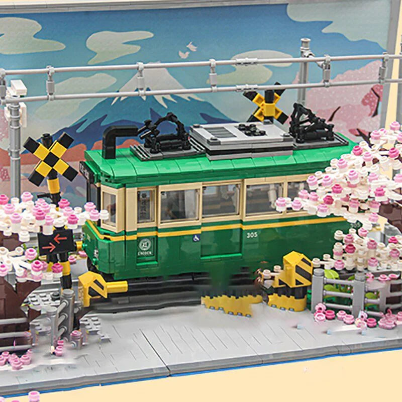 Spring & Autumn Japanese Light Up Kamakura Train Building Set - Limited Stock