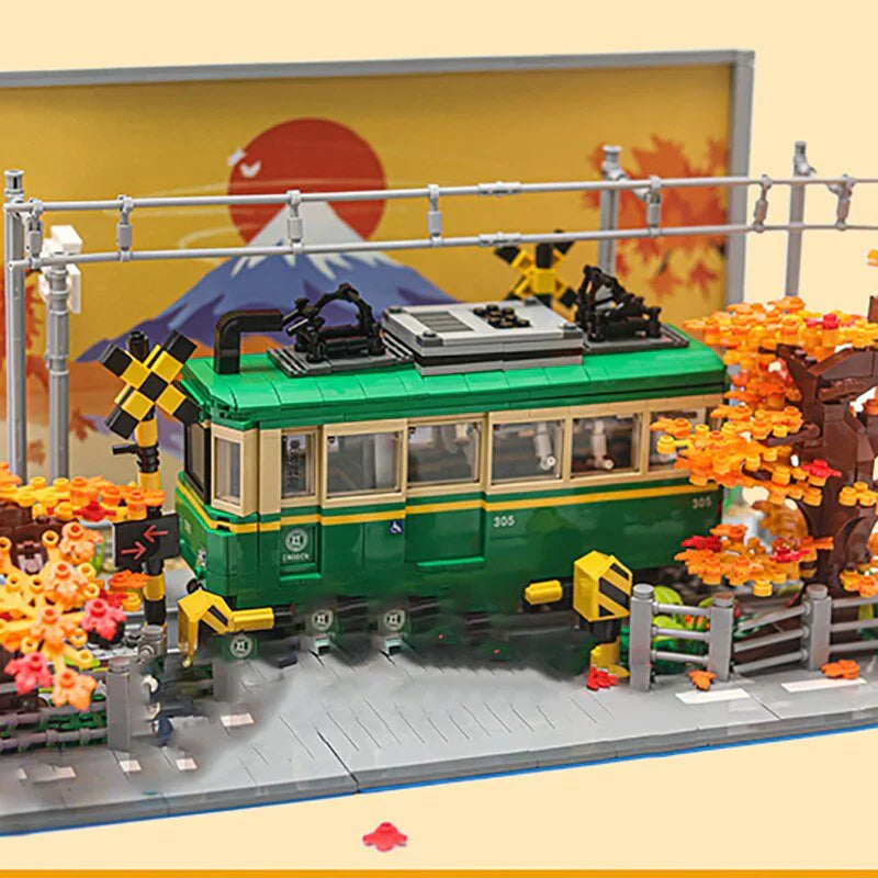 Spring & Autumn Japanese Light Up Kamakura Train Building Set - Limited Stock