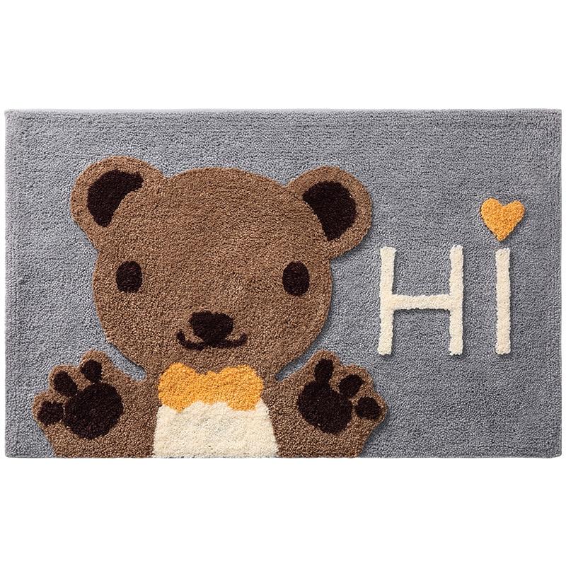 Kawaii Brown Paw Bear Bathroom Mat