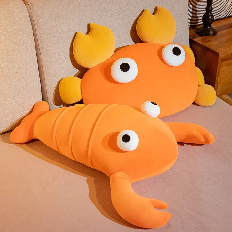 Kawaii Orange Crab & Lobster Plushie | NEW