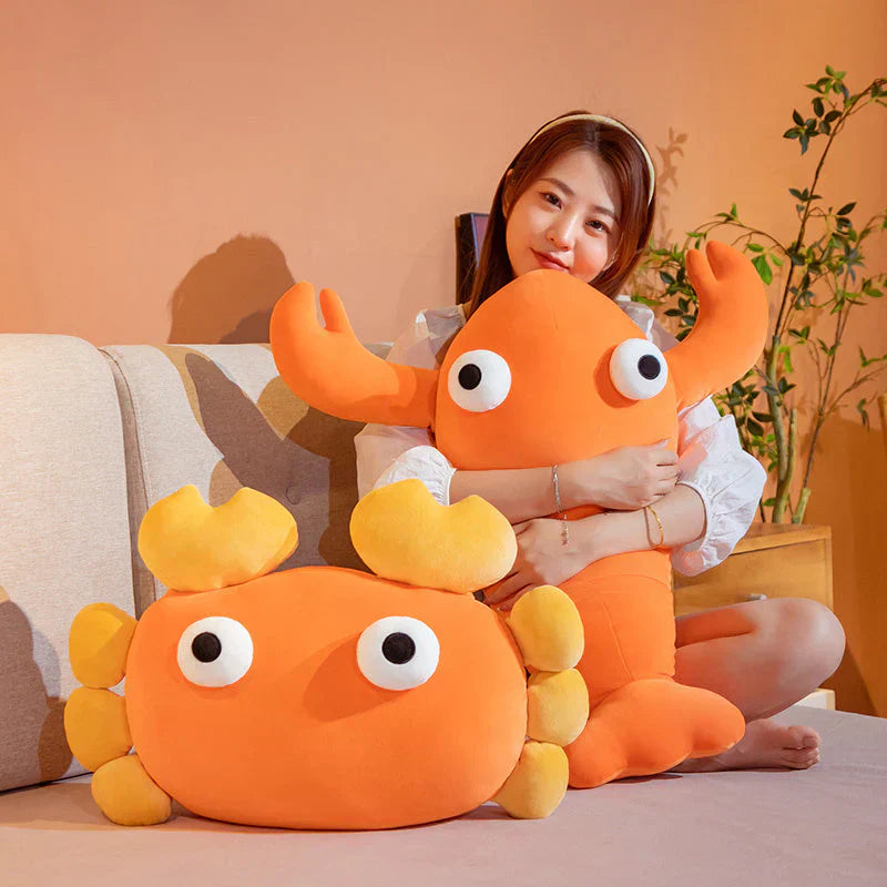 Kawaii Orange Crab & Lobster Plushie | NEW
