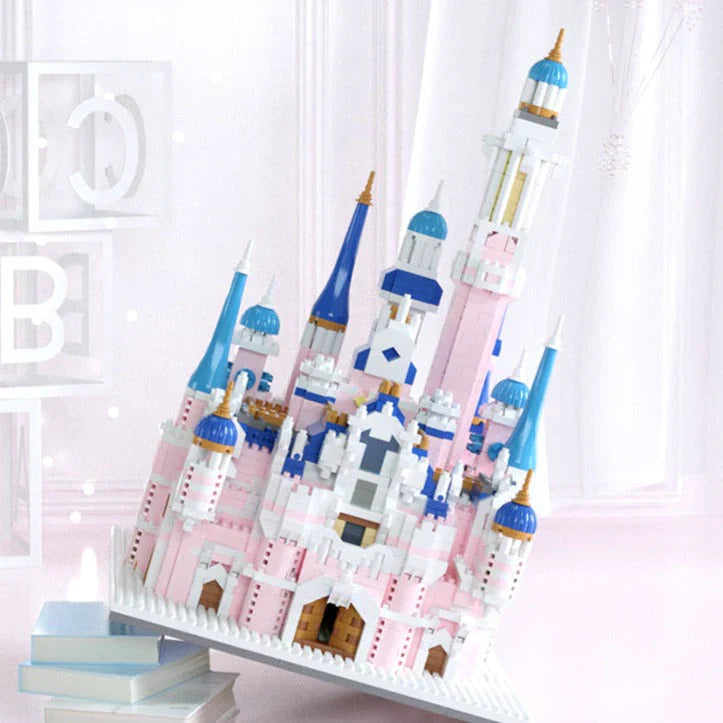 Kawaii Pink Princess Light-Up Palace Castle Nano Block Set | 3300+ Pcs