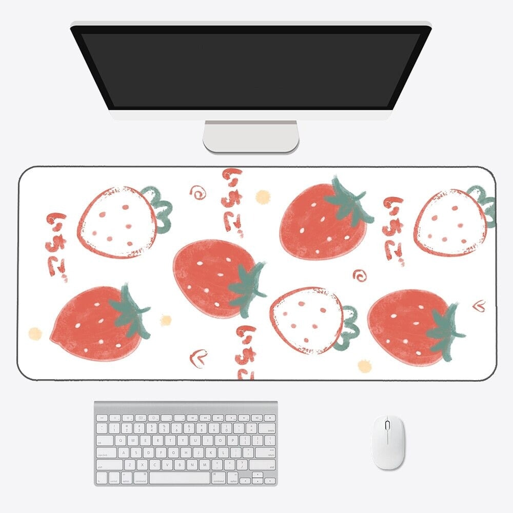 Kawaii Strawberry Long Mouse Pad Collection