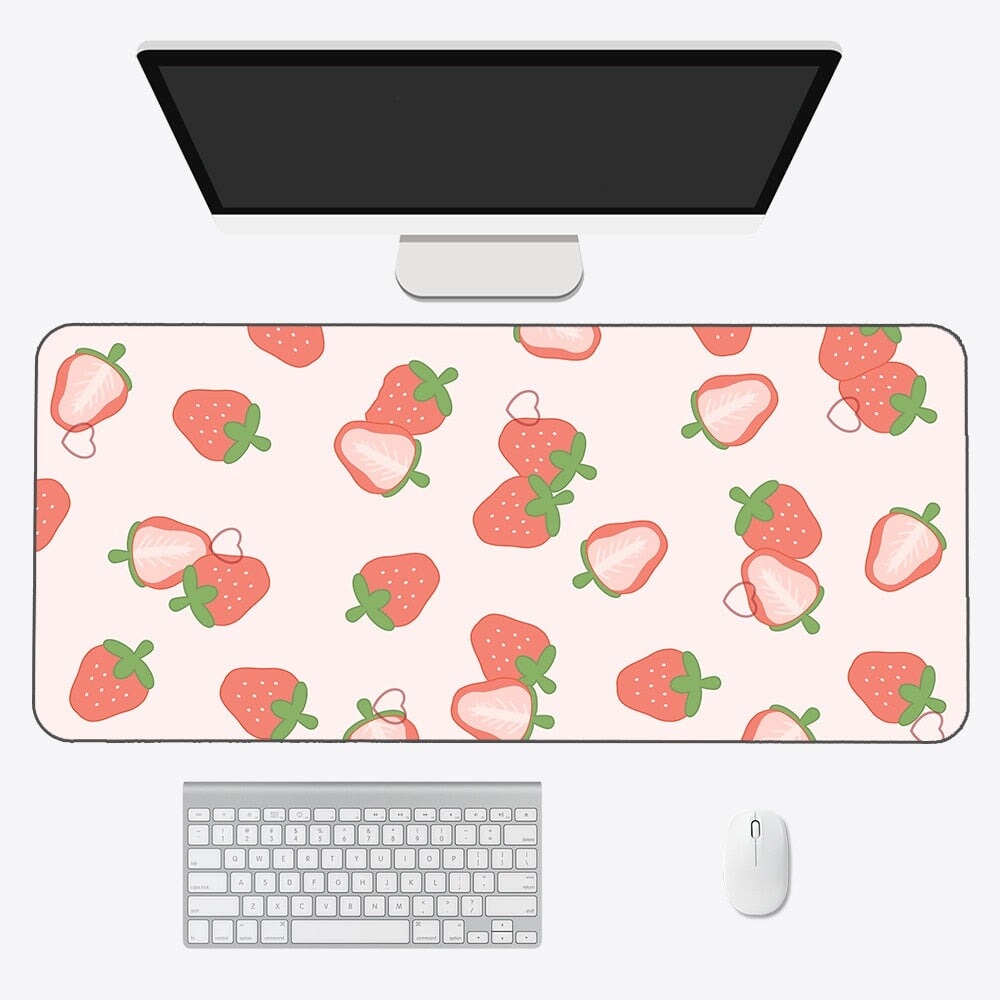 Kawaii Strawberry Long Mouse Pad Collection