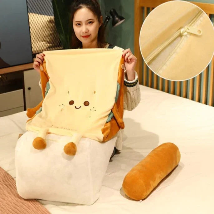 Kawaii Toasted Bread Back Support Plushie | NEW