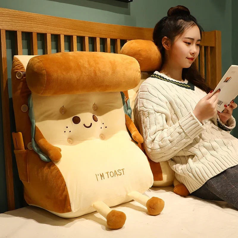 Kawaii Toasted Bread Back Support Plushie | NEW