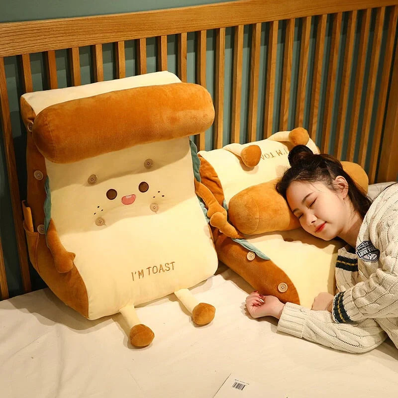 Kawaii Toasted Bread Back Support Plushie | NEW