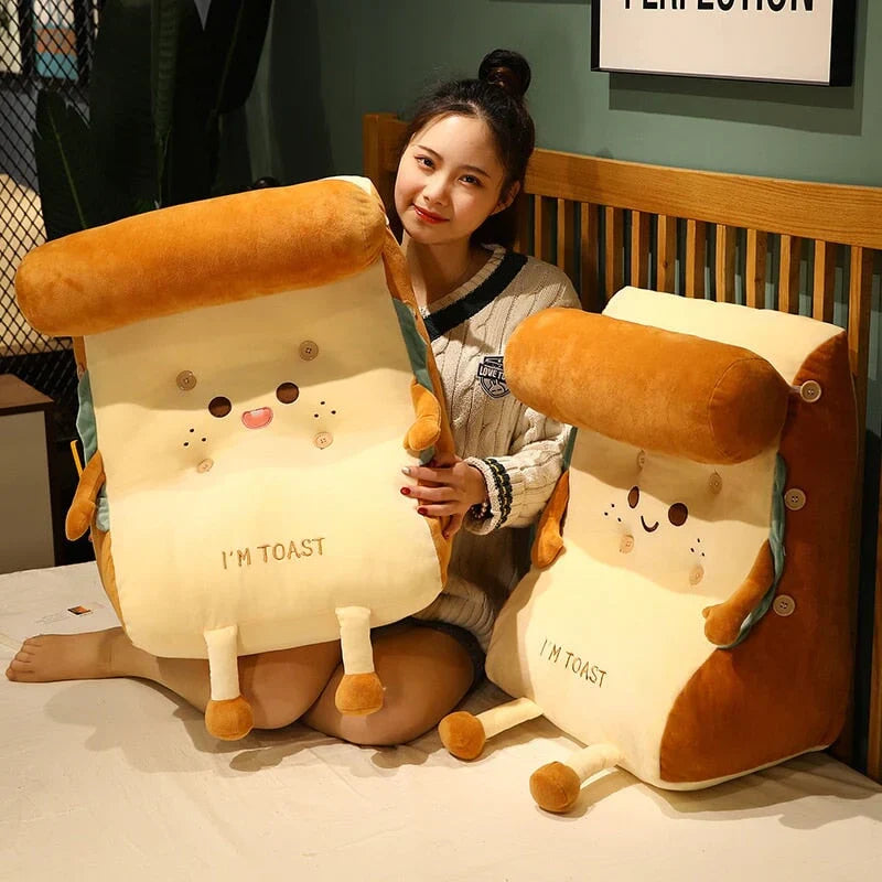 Kawaii Toasted Bread Back Support Plushie | NEW