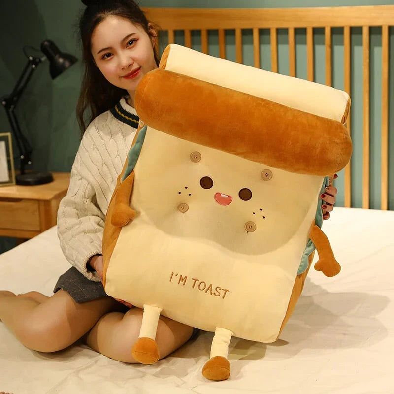 Kawaii Toasted Bread Back Support Plushie | NEW