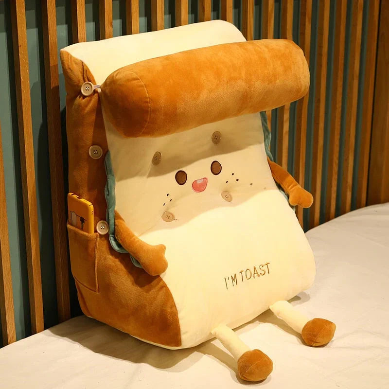 Kawaii Toasted Bread Back Support Plushie | NEW