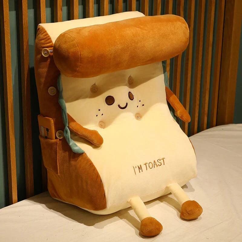 Kawaii Toasted Bread Back Support Plushie | NEW