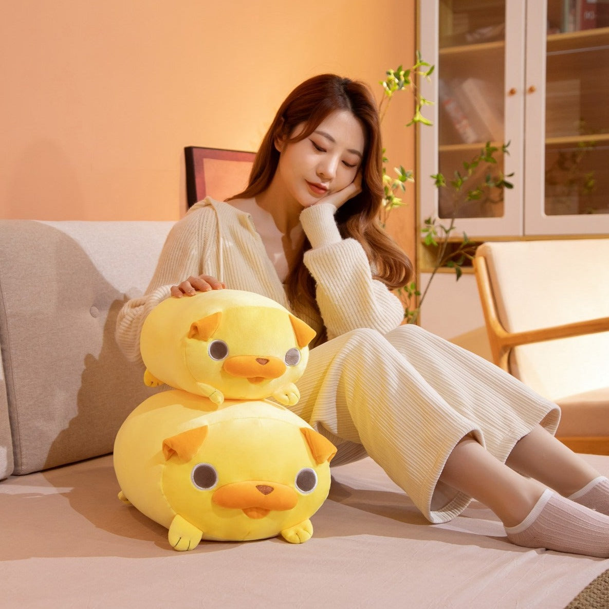 Kawaii Yellow Pug Plushies