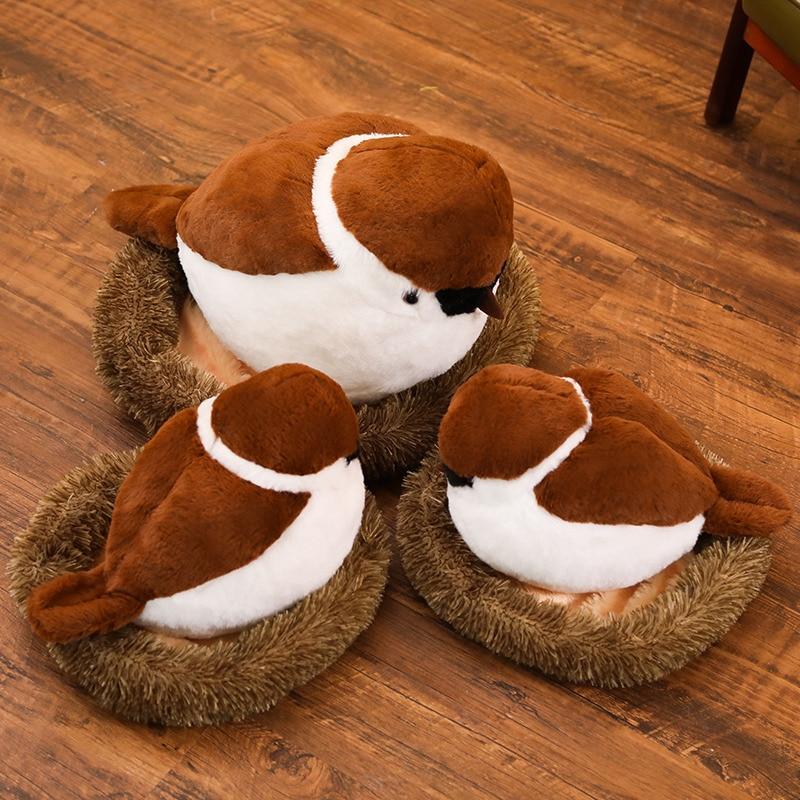 Lifelike Sparrow Family Plush