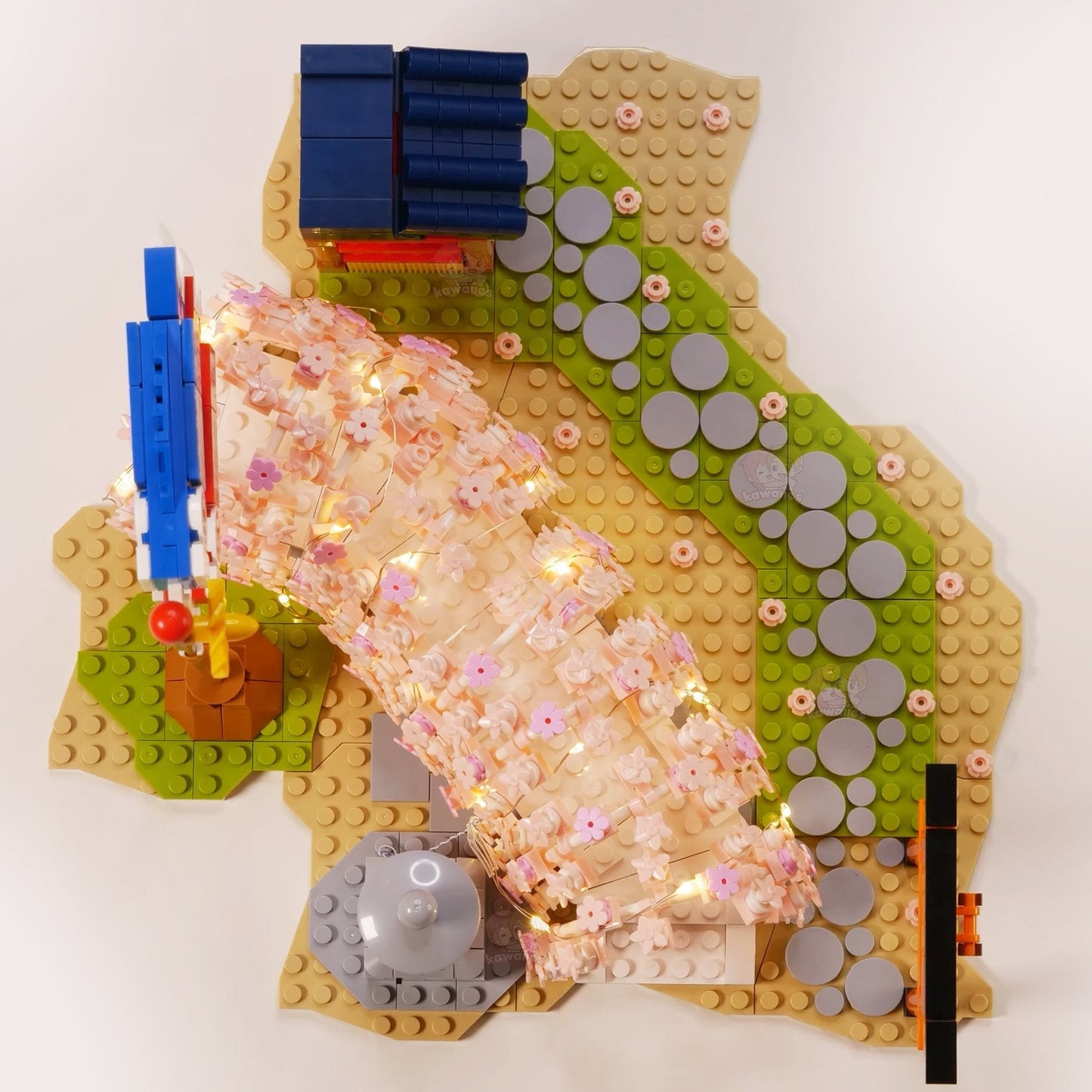 Light up Japanese Hakone Sakura Tree Tunnel Building Sets