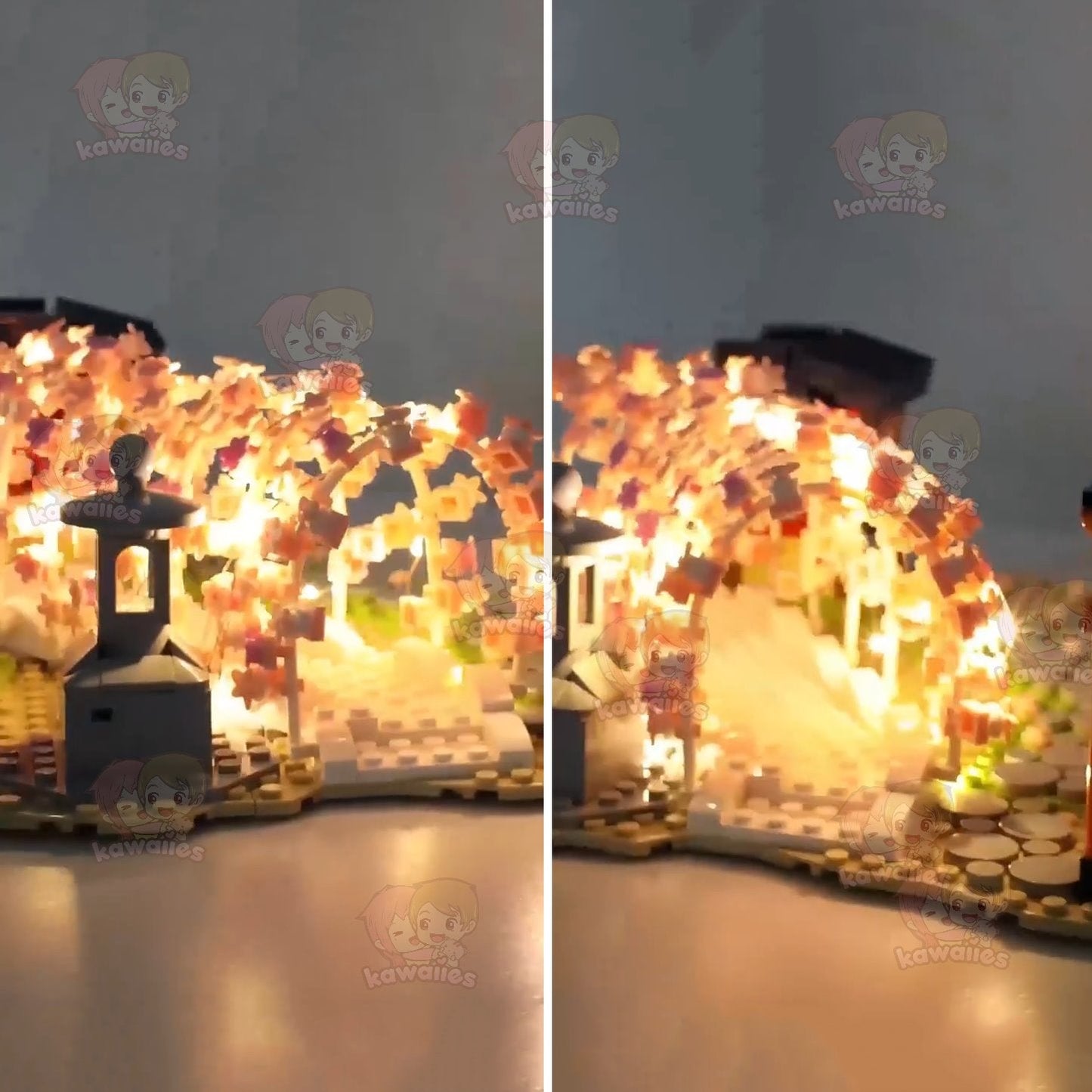 Light up Japanese Hakone Sakura Tree Tunnel Building Sets