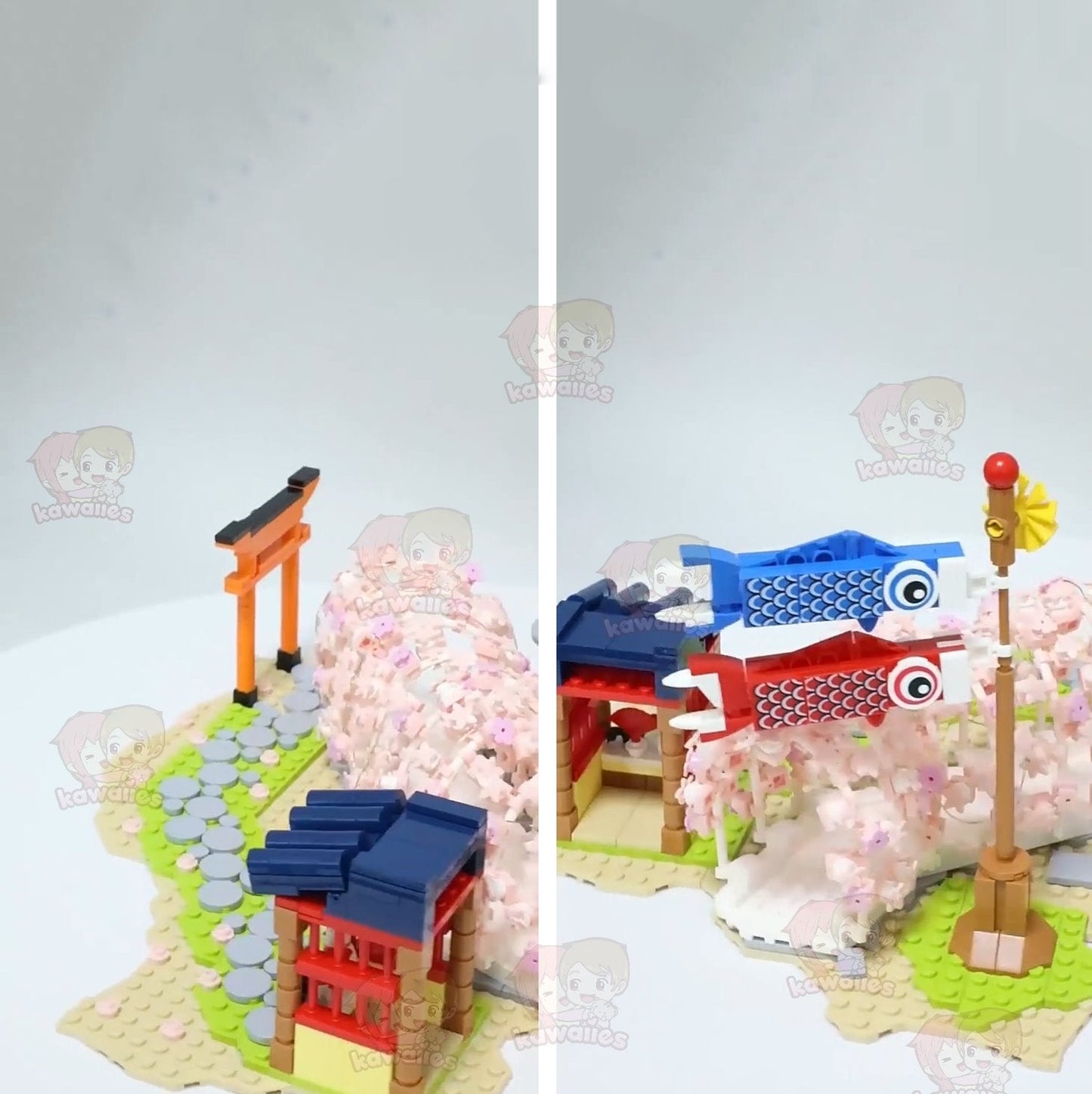 Light up Japanese Hakone Sakura Tree Tunnel Building Sets