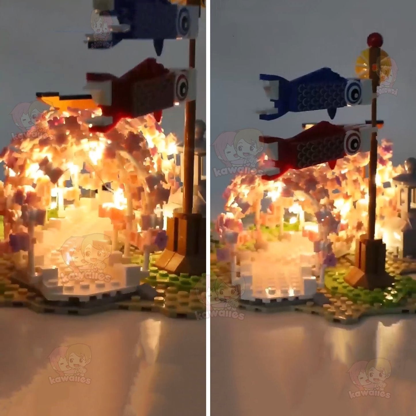 Light up Japanese Hakone Sakura Tree Tunnel Building Sets