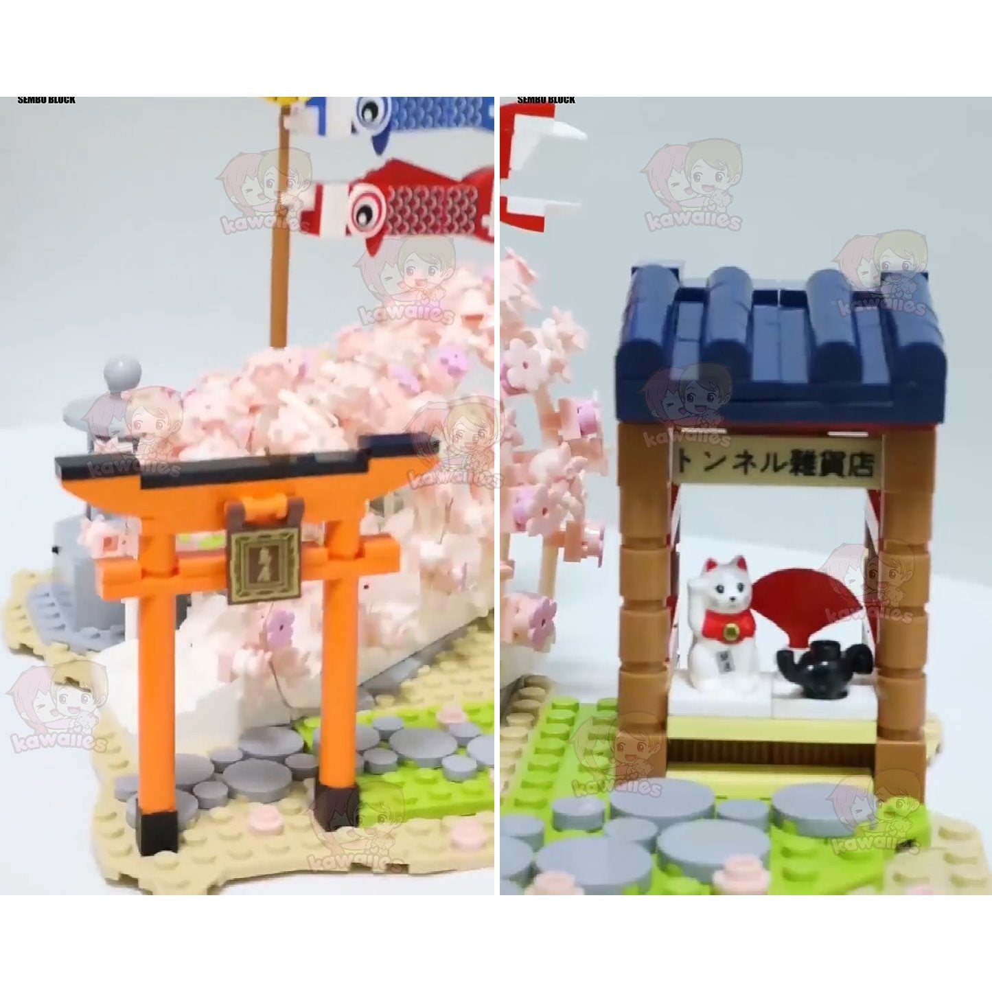 Light up Japanese Hakone Sakura Tree Tunnel Building Sets
