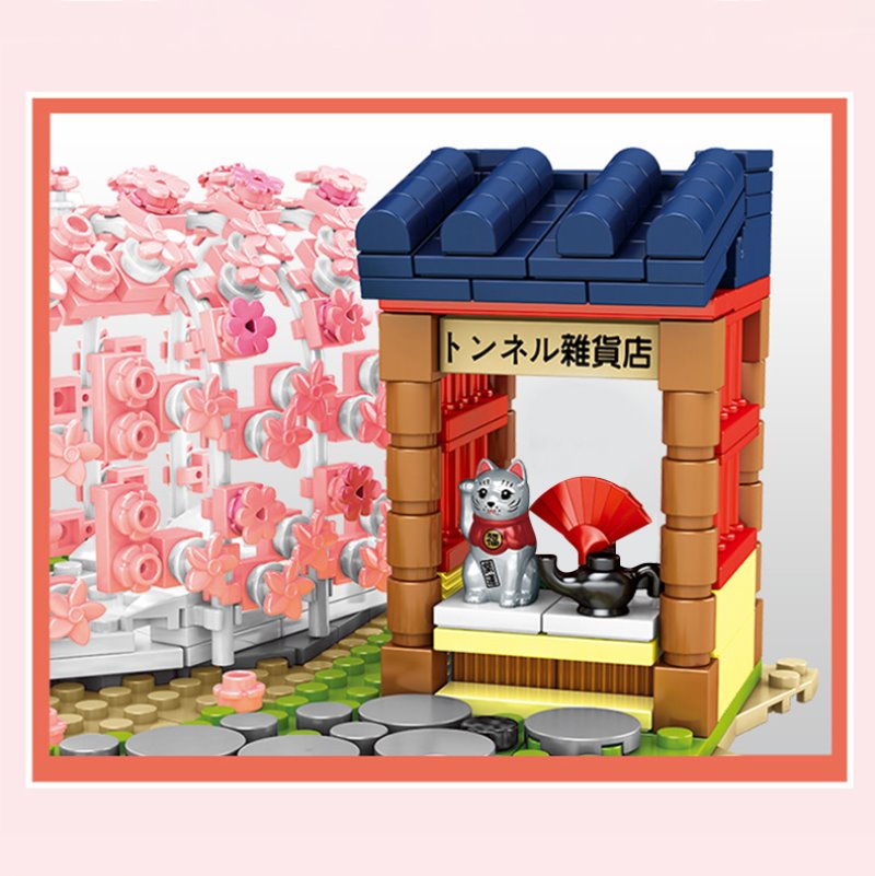 Light up Japanese Hakone Sakura Tree Tunnel Building Sets