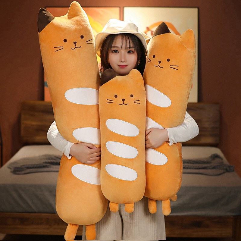 Long Baguette Cute Cat Bread Plushie