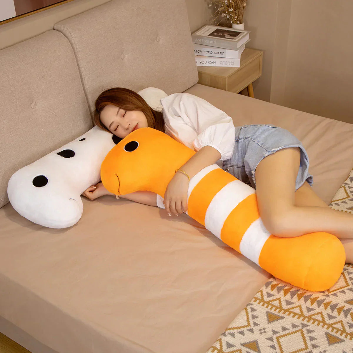 Long Ocean White Orange Eel Plushies | NEW