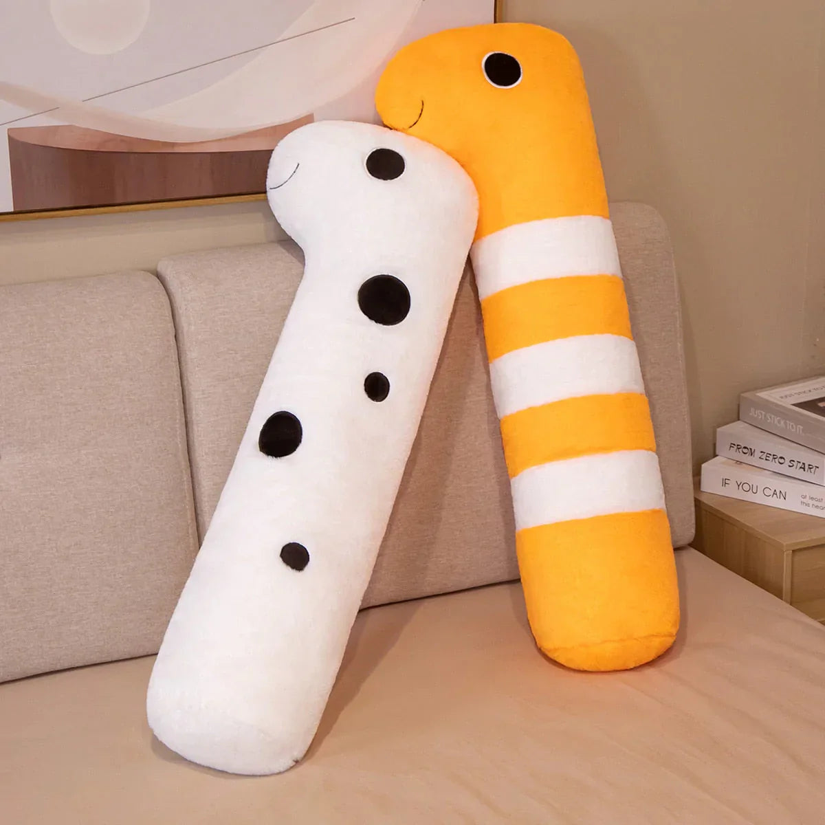 Long Ocean White Orange Eel Plushies | NEW