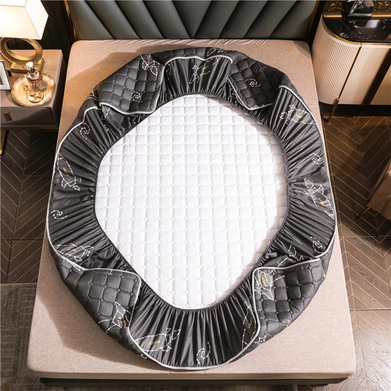 Adorable Black Space Fitted Sheet | Quilted Cotton-Filled - Cute Bedding Sets Toy