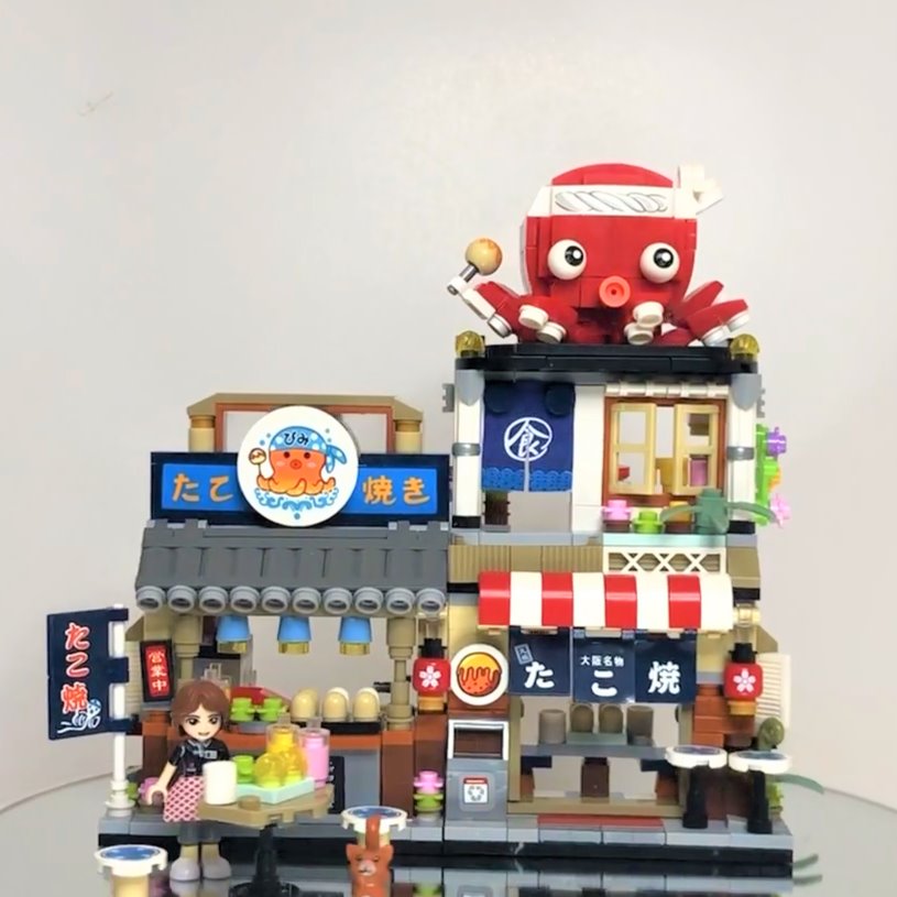 Micro Takoyaki Octopus Balls Building Sets
