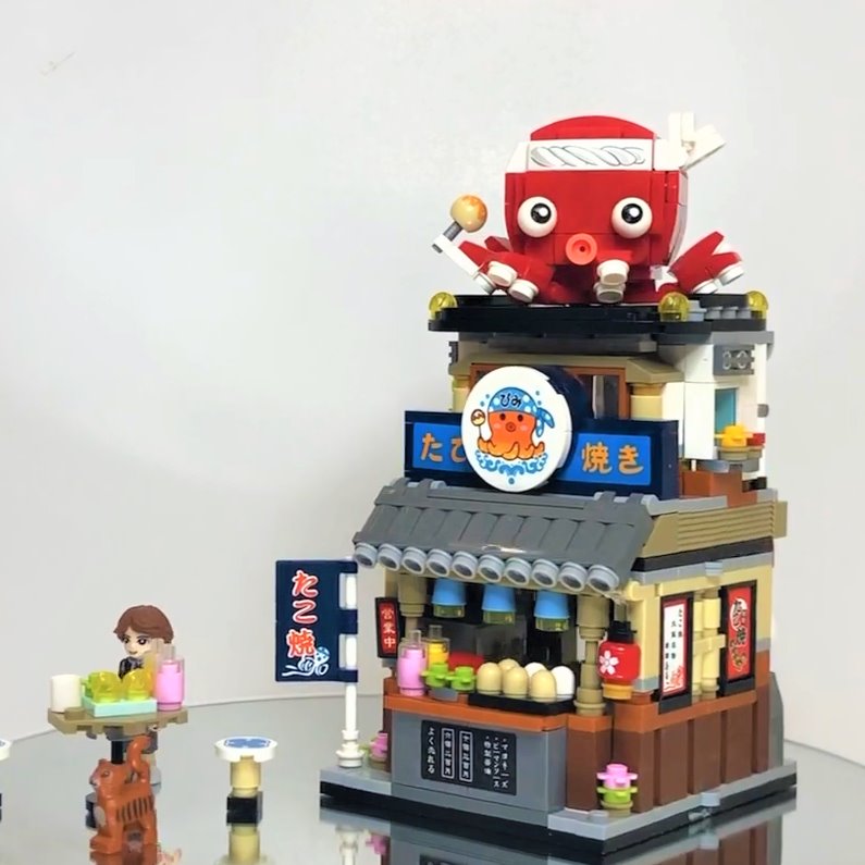 Micro Takoyaki Octopus Balls Building Sets