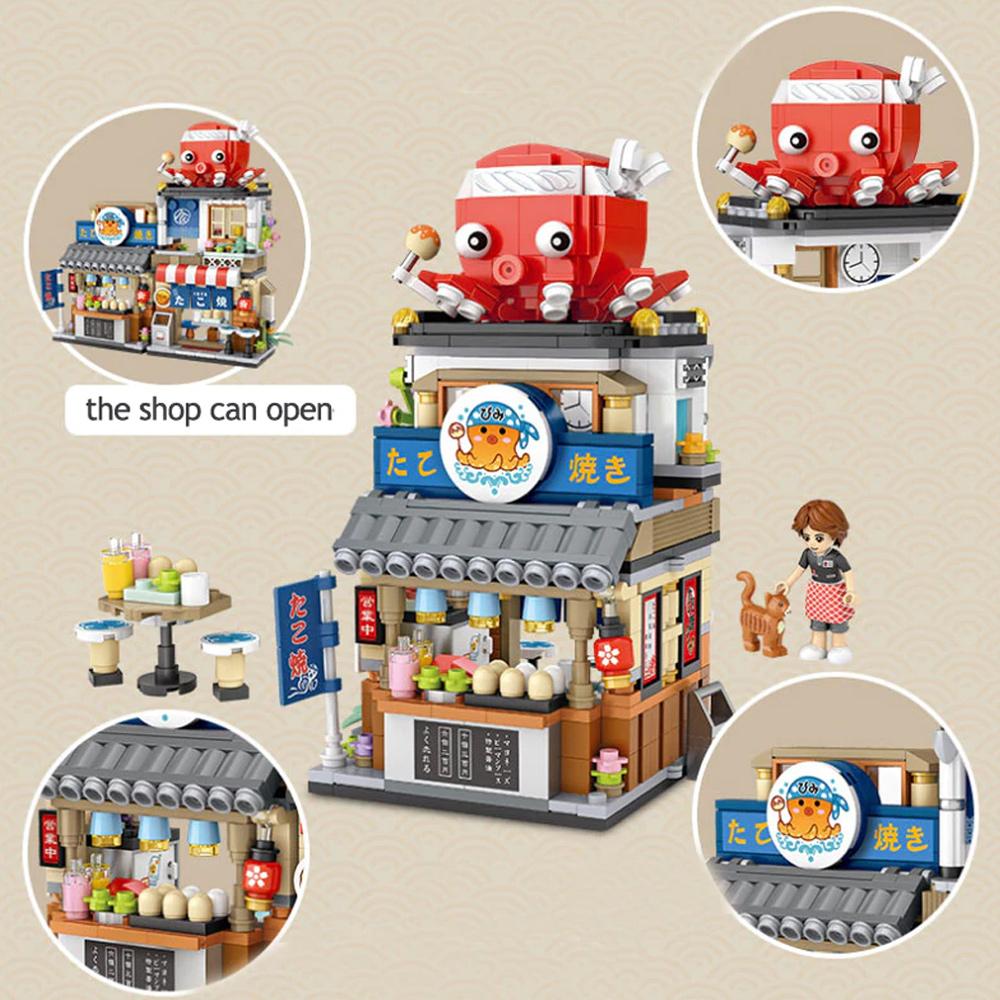 Micro Takoyaki Octopus Balls Building Sets