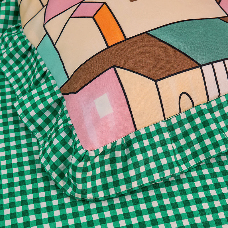 Modern Mosaic City Bedding Set | Contemporary Design