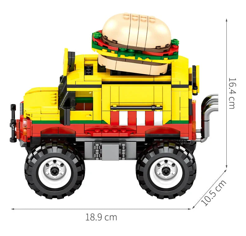 Food Truck Building Block Sets | 4 Styles, 550+ Pcs Each & 3 Mini Dolls