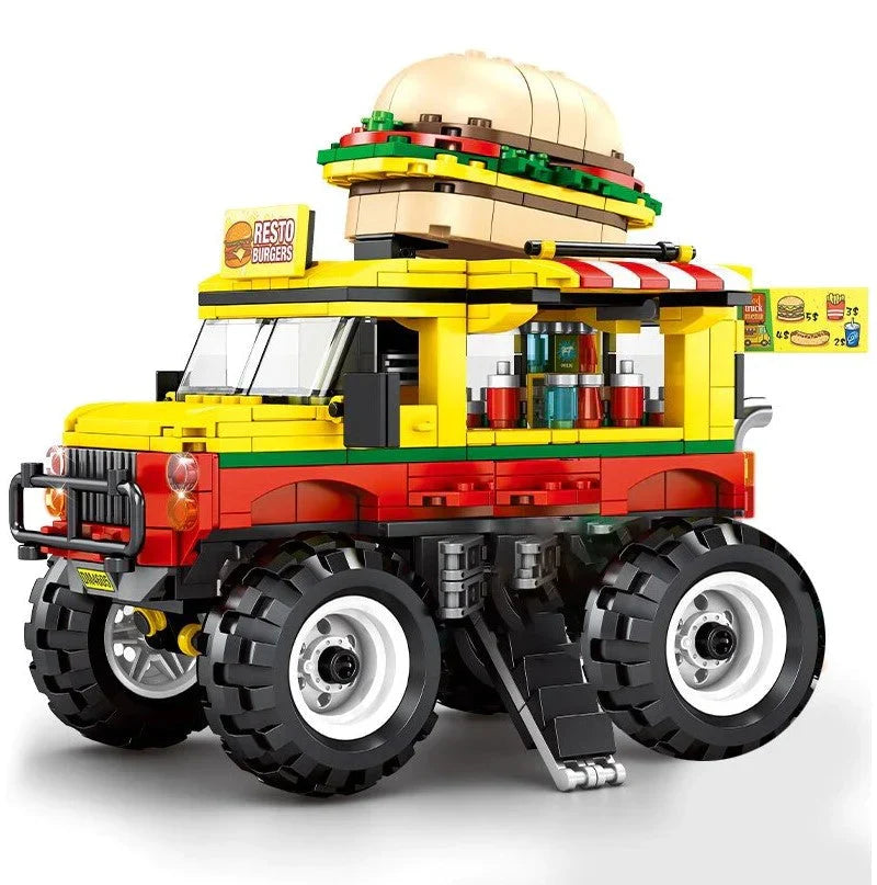 Food Truck Building Block Sets | 4 Styles, 550+ Pcs Each & 3 Mini Dolls