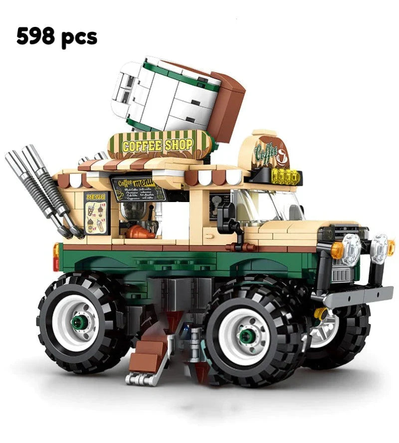 Food Truck Building Block Sets | 4 Styles, 550+ Pcs Each & 3 Mini Dolls