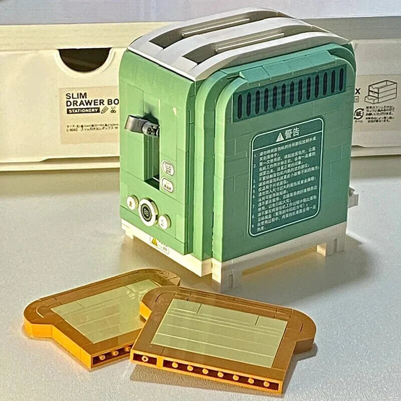 Deluxe Toaster Machine Building Block Set | 450+ Pcs, Working Lever