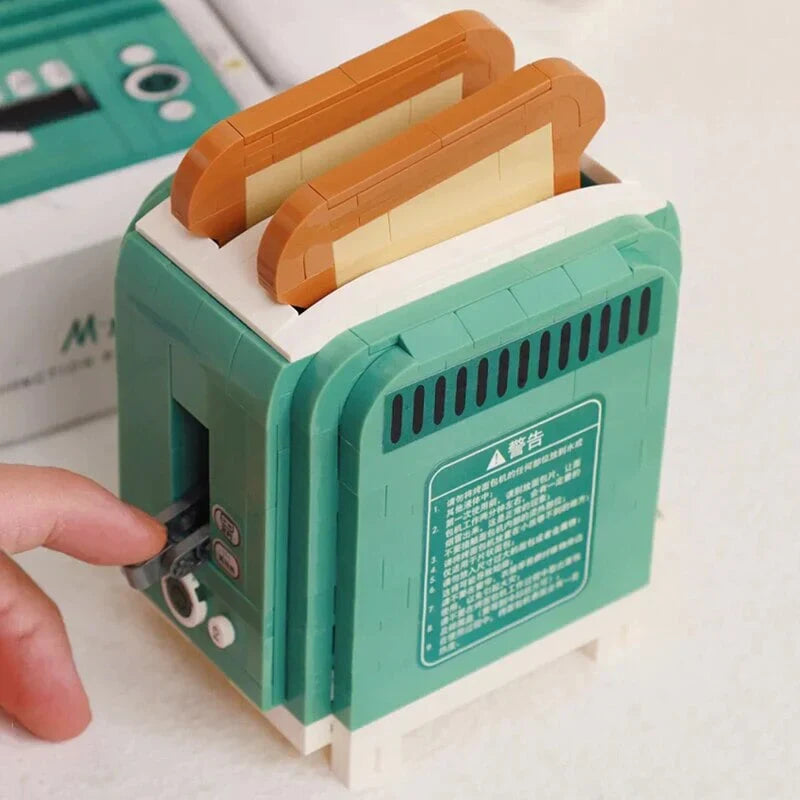 Deluxe Toaster Machine Building Block Set | 450+ Pcs, Working Lever