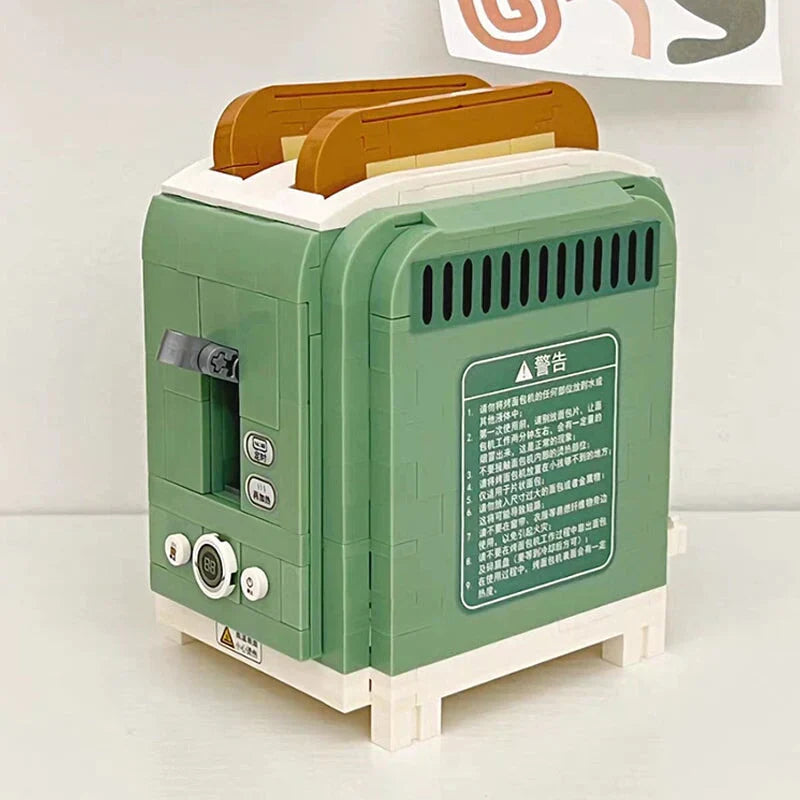 Deluxe Toaster Machine Building Block Set | 450+ Pcs, Working Lever