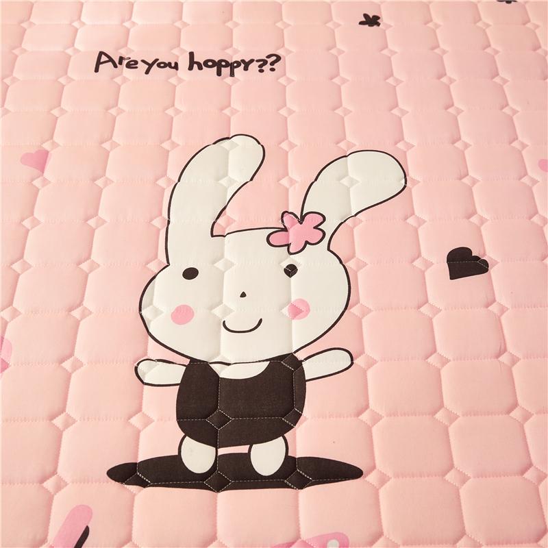 Pink Happy Bunny Quilted Fitted Bedsheet