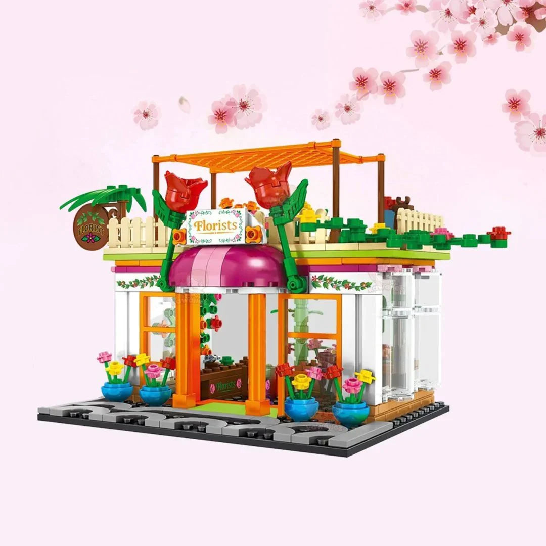Queen's Florist Shop Building Block Set | 320+ Pcs & Mini Dolls