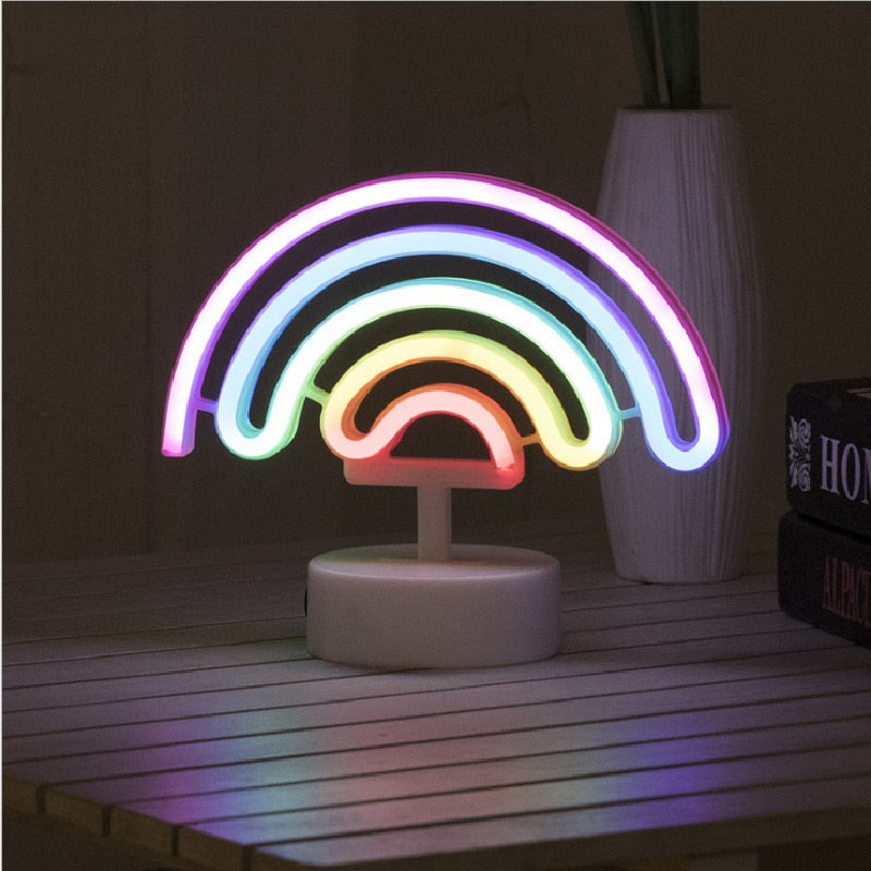 Rainbow Unicorn Cat LED Neon Glow Night Light Collection