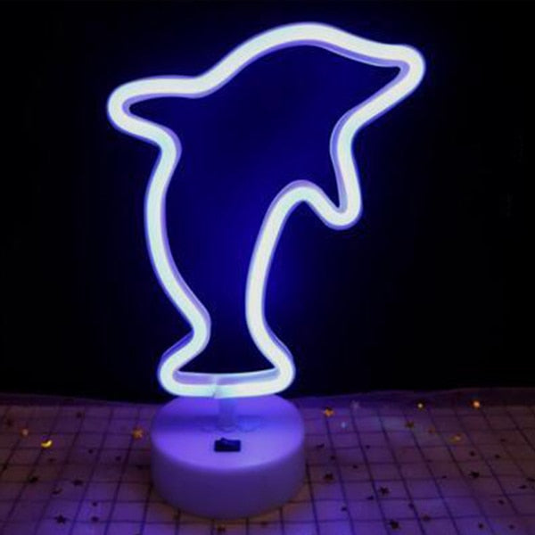 Rainbow Unicorn Cat LED Neon Glow Night Light Collection