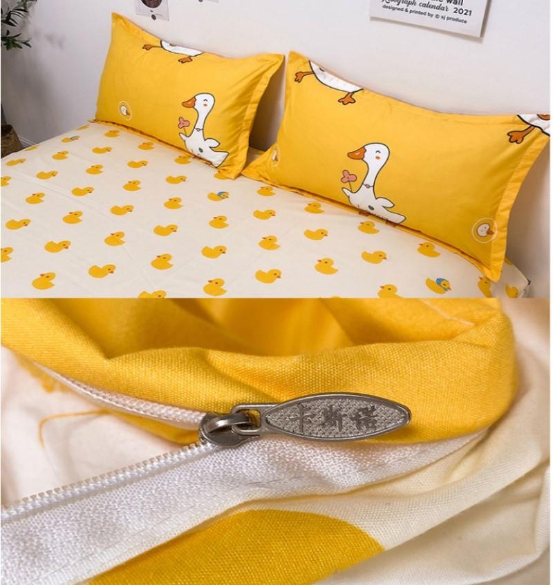 Swan Bedding Set | Yellow & White Soft Duvet Cover