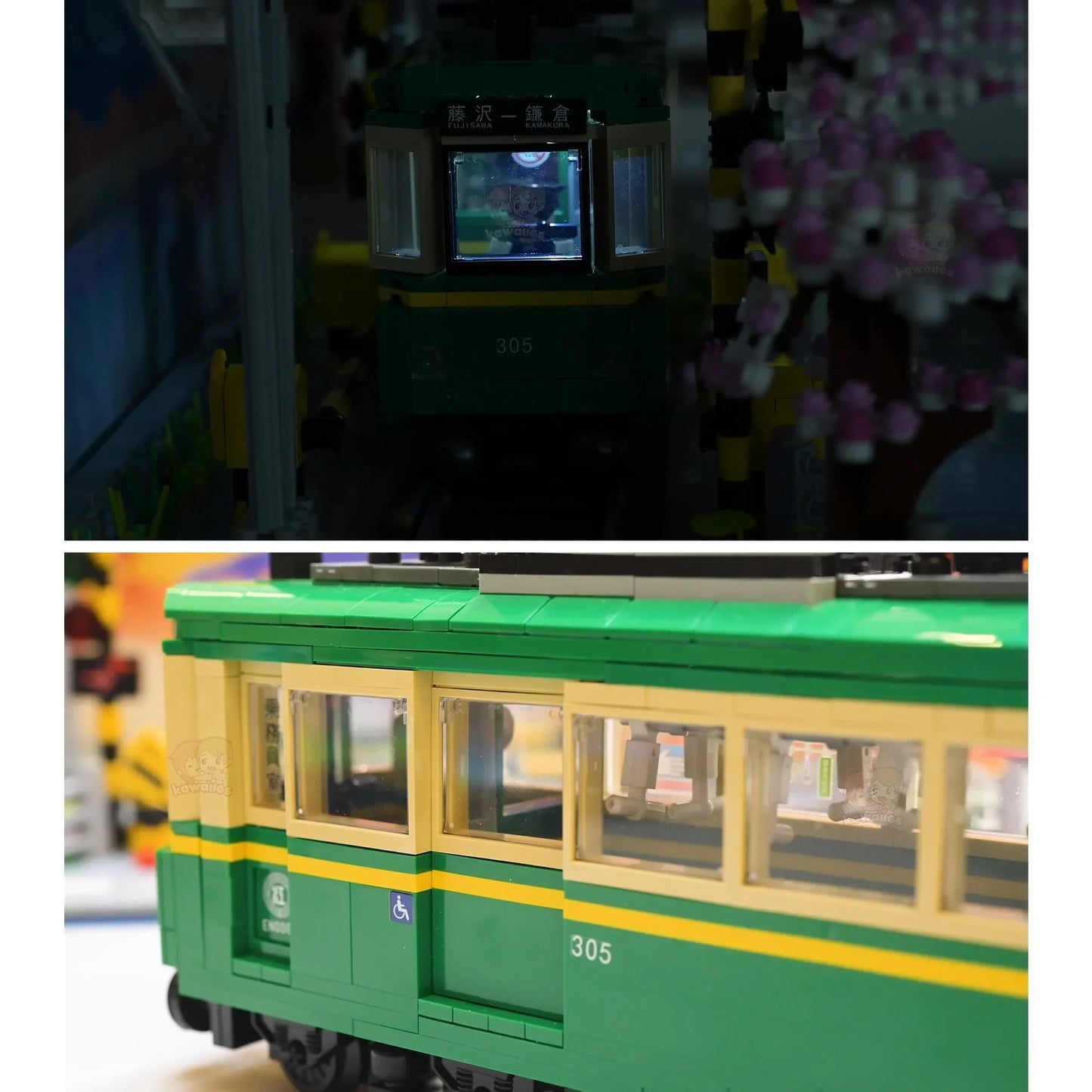 Spring & Autumn Japanese Light Up Kamakura Train Building Set - Limited Stock