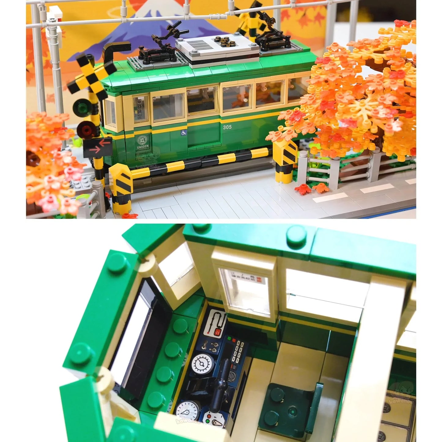 Spring & Autumn Japanese Light Up Kamakura Train Building Set - Limited Stock