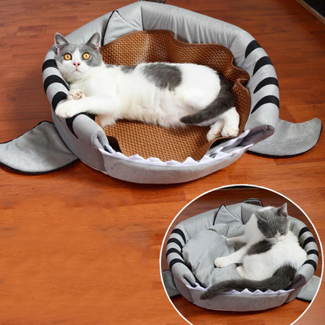 Warm Cosy Shark Pet Bed House