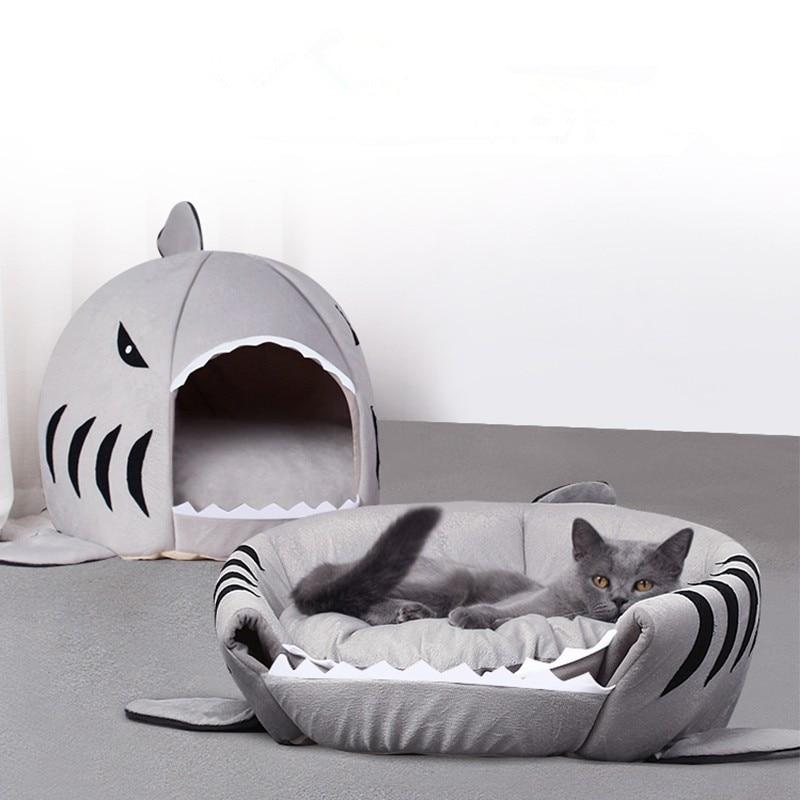 Warm Cosy Shark Pet Bed House