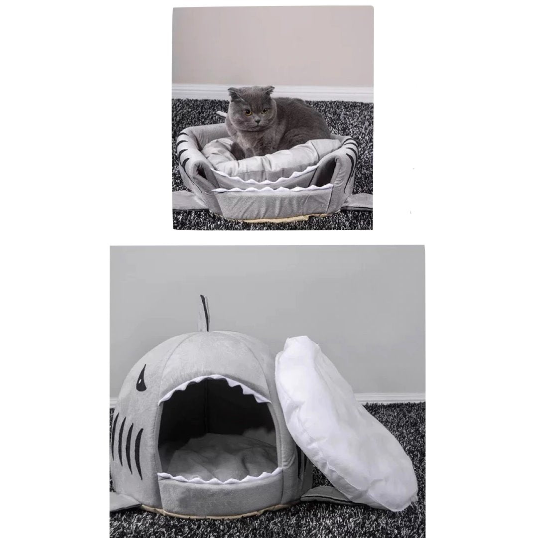 Warm Cosy Shark Pet Bed House