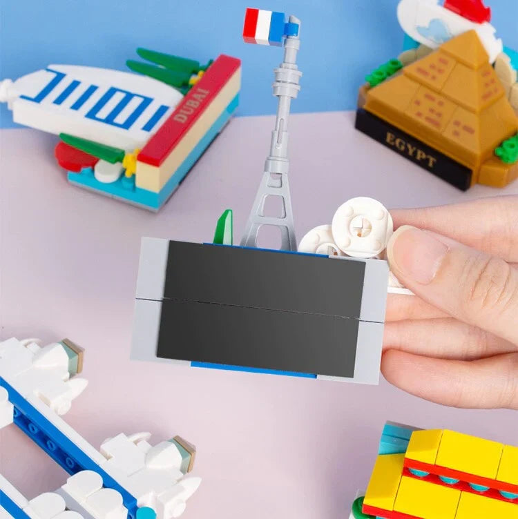 Landmark Fridge Magnet Building Block Sets | 5 Styles, 48+ Pcs Each