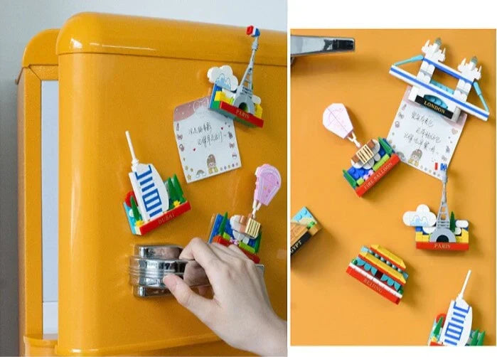 Landmark Fridge Magnet Building Block Sets | 5 Styles, 48+ Pcs Each