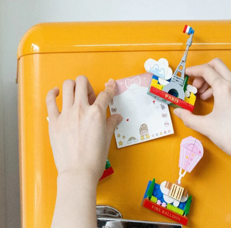 Landmark Fridge Magnet Building Block Sets | 5 Styles, 48+ Pcs Each